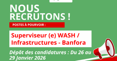 AVIS DE RECRUTEMENT N°01-2026/URCB-SD/RAF